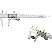 Resim TUTEX Dijital Kumpas Metal Kasa Sanayi Tip 0,01-200 mm 