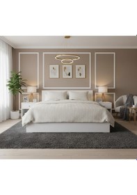 Resim Modernline Çift Kişilik 3 Parça Sense Battaniye Seti Vizon Mocha Cappuccino 