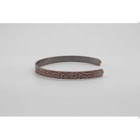 Resim Çekiç İşi Bakır Bileklik 6 Mm - %100 Saf Bakır Bakır 