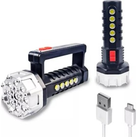 Resim P-17 17+5 Cob Ledli Işıldak Fener 