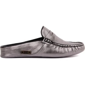 Resim Sail Laker's Gümüş Deri Kadın Ev Terliği 