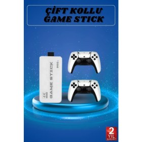 Resim Northcity Game Stick 4K Retro Çift Kollu Atari Konsolu - 20.000+ Oyun, Beyaz Tasarım 