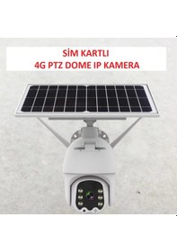 Resim 2 MP 1080P 4G Sim Kart ve SD Kart Girişli Sesli Solar Güneş Enerjili IP PTZ Dome Kamera 