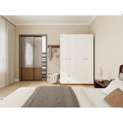 Resim 4 Kapaklı 2 Çekmeceli Gardırop 