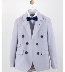 Resim Doctor Junior Erkek Çocuk Dört Düğmeli Astarsız Ceket Gri 