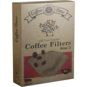 Resim Time Sertifikalı Filtre Kahve Kağıdı Coffee Filters 1/2 2 Numara 40'lı Paket 