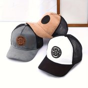 Resim Erkekler için Mesh Nefes Alabilir Beyzbol Şapkası, Dış Mekan Koşu ve Sporlar İçin Yüksek Üst Snapback Kapak 