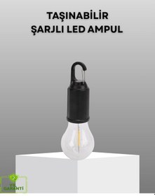 Resim Diğer Şarjlı Kancalı Led Lamba Kamp, Balkon Ve Acil Durum Işığı 