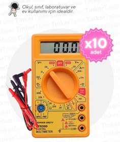 Resim Genel Markalar 10'lu Dt-830d Dijital Multimetre Akım-gerilim-direnç Testi Okul Sınıf Ve Ev Için Uygun 