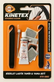 Resim Bisiklet Lastik Tamir Yama Seti Levyeli Zımpralı Solisyonlu İğneli Set 