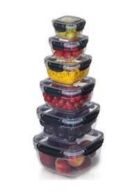 Resim 6'lı Set Master Kare Saklama Kabı 275 Ml - 500 Ml - 900 Ml - 1500 Ml - 2400 Ml - 3750 Ml 001 