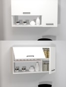 Resim Arnetti Akasya Çok Amaçlı Dolap – Beyaz Banyo Ve Mutfak Için Kapaklı Saklama Dolabı 