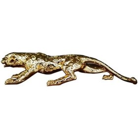 Resim Leopar Yaratıcı Kişilik Araba Leopar Araba Dekorasyonu B Savaş Leopar Süper Büyük 31cm Altın Ücretsiz Kaymaz Ped + Park Kartı 