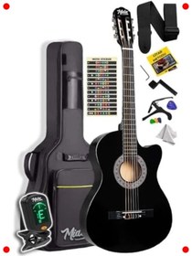 Resim markentegra 4/4 Klasik Gitar Başlangıç Seti - Tam Paket (Siyah) 