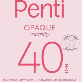 Resim Penti Siyah Hamile 40 Külotlu Çorap-Pentilicious 