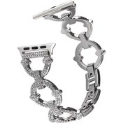 Resim iOS Uyumlu Watch 7 45mm Krd-57 Metal Kordon Caselab 