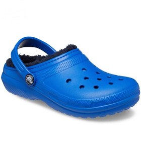 Resim Crocs Classic Lined Clog Çocuk Terlik 207010-4kz Blue Bolt/black 