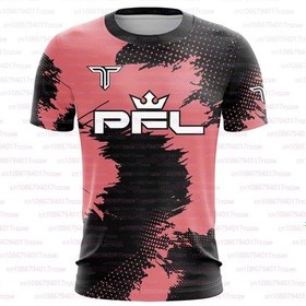 Resim Snapbuy Pfl 2025 Erkek Yaz Mma Boks Forması Kısa Kollu Spor T-shirt Büyük Boypembe Pembe 