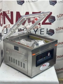 Resim Sönmez Vakum 51 Cm Çift Çene Peynir Sucuk Et Gıda Vakum Makinesi 