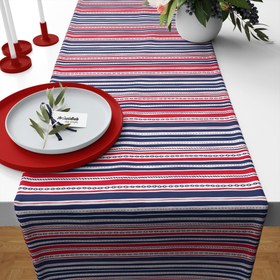 Resim Red / Blue Runner Örtü 