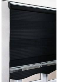 Resim Etekli Siyah Pileli Zebra Kaliteli Güneşlik Stor Perde 