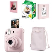 Resim Fujifilm Instax Mini 12 Fotoğraf Makinesi-20li Film-büzgülü Kılıf-64lü Albüm Ve Mıknatıs Çerçeve Seti 1 