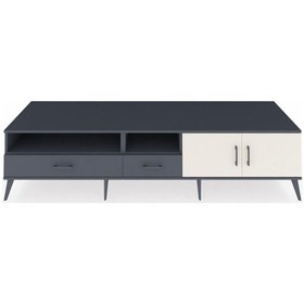 Resim Kronos Tv Ünitesi 3 Raflı 2 Çekmeceli 2 Kapaklı 220x59x51 Antrasit-aytaşı/antrasit Aytası/antrasıt - Antrasıt 