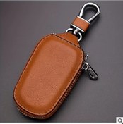 Resim Sunshine011 Yapay Deri Araba Anahtarı Organizer - Dayanıklı Pu Malzeme, Kahverengi, Anahtarlık Ve Kumanda Taşıyıcı 