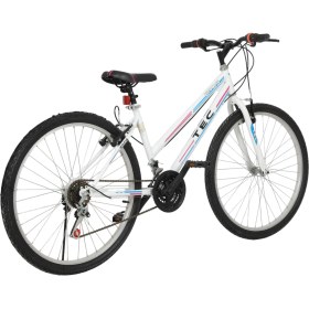 Resim Belderia Bisiklet Vision Tec Eros 24" Jant 21 Vites Kadın Dağ Bisikleti Beyaz - Pembe & Vitesli Bisiklet 