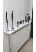 Resim Mdf Beyaz Petek Üstü Duvara Monte Uçan Raf Dresuar Beyaz 