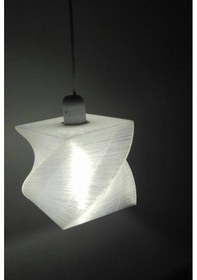 Resim Opencart Bükümlü Kare Tasarımlı Abajur. Sadece Plastik Aparattır 