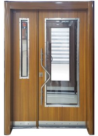 Resim Çelik Kapı Modelleri Abd Camlı Düz Model Bina Kapısı Sağ 