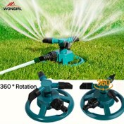 Resim WONGIRL 360° Döner Bahçe Sulama Sistemi - Dayanıklı Plastik, Ayarlanabilir Akış, Su Tasarruflu Tasarım, Çimler & Bitkiler için Kolay Kurulum, Siyah Vurgulu Camgöbeği Renkli, Eşit Su Dağılımı İçin Uygun, Bahçeler için Sulama Sistemleri, Fonksiyonel Dış Mekan Dekoru, Standart Diş Uyumlu 