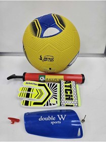 Resim admay Futbol Topu Pompa Tekmelik Kaleci Eldiveni Demir Sibob 5 Parça Set 