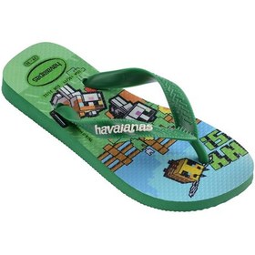 Resim Havaianas Kids Minecraft Çocuk Parmak Arası Terlik 4145125 Yeşil 