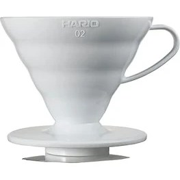 Resim SHC4200 Hario V60 02 Dripper, Kahve Damlatıcı, Beyaz Plastik 