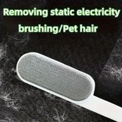 Resim 1 adet PetPro Yeniden Kullanılabilir Tüy Toplama Fırçası, Giysiler, Yatak Örtüleri, Koltuk, Mobilya, Halı için Manuel Toz Alma Aracı - Plastik Saplı Statik Elektrik Giderici, Elektrik Gerektirmez, Giysiler için Tüy Toplama Fırçası 