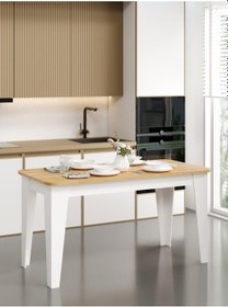 Resim Kuzeylife Venezia Yemek Masası Safir Meşe Meşe 