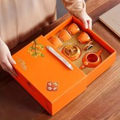 Resim Persimmon Blessings Tea Set 8parça - Porcelain Gongfu Teapot & Cups | Noel Çin Hediyesi Ürünü, Şekil Gösterildiği Gibi, Çin Çay Seti, Çay Aksesuarları Çin, Çin Çay Bardakları Seti, Çay Bardakları Seti, Çin Çay Seti, Çay Aksesuarları, Ev Çay Seti, Dökme Yaprak Çayı, Geleneksel Tasarım, Zarif Porselen, İnce Porselen, El Yapımı Çay Eşyaları, Çay Demleme Seti, Çay Tutkunları, Tatil Alıcıları 