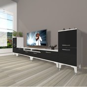 Resim Decoraktiv Eko 9200 Mdf Silver Tv Ünitesi Tv Sehpası - Beyaz - Siyah 