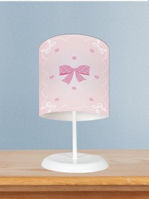 Resim Mekta Home Bebek Ve Çocuk Odası Pembe Kurdele Ve Yıldız Desenli Abajur 