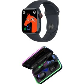 Resim Şık Pembe Akıllı Saat ve LED Kulaklık Seti 