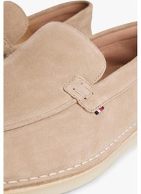 Resim Tommy Hilfiger Erkek Dikişli Bej Süet Loafer-13418 Bej 