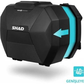 Resim Ebakbak Motosiklet Shad Adventure Yan Çanta Takım Genişleyebilir 38+38 Lt Carbon 