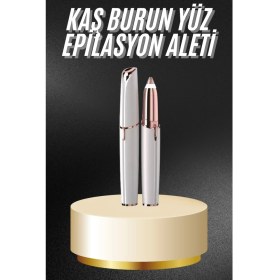 Resim Unısex Şarjlı Kaş Bıyık Alma Epilatörü Hassas Ciltlere Özel Acısız 