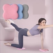 Resim İki Kalın Yoga Diz Pedleri, Yoga ve Pilates Egzersiz Matı, Dizler/Dirsekler/Dirsekler için Destek, Güç Antrenmanı ve Planklar için Kullanılır. 
