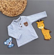 Resim Petite Ponpon Baby Uzun Kol Fitilli Erkek Bebek Ayıcık Desenli Sweat/body 