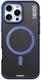 Resim Youngkit iPhone 16 Pro Uyumlu Kılıf Magsafe ile Uyumlu Youngkit Rock Sand Serisi Kapak Mavi 