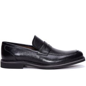 Resim Erkek Siyah Deri Casual Loafer Derimod