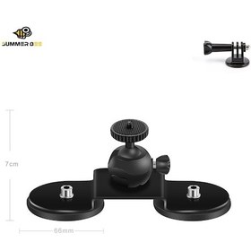 Resim Youmex Gopro Ve Insta360 İçin Güçlü Manyetik Araç Sabitleme Aparatı - 66mm Çift Emişli Siyah 
